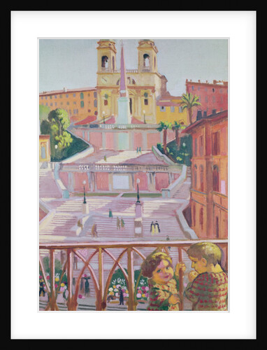 Spanish Steps and the Trinità dei Monti church, Rome, 1928 by Maurice Denis