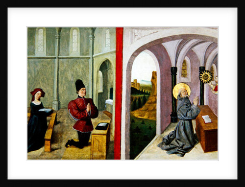 Saint Bernardino of Siena with two Donors, 1460-70 by Pierre Villatte