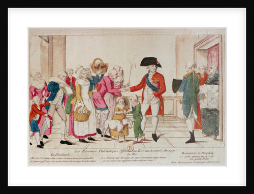 Patriotic New Year Gifts offered to the King in 1790 by French School