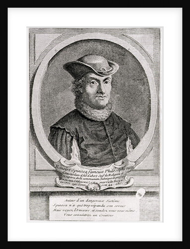 Portrait of Baruch or Benedict Spinoza, Dutch philosopher by School Dutch