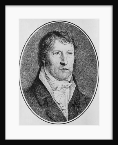 Portrait of Georg Wilhelm Friedrich Hegel, German philosopher, engraved c.1825 by F.W. Bollinger by Johann Christian Xeller