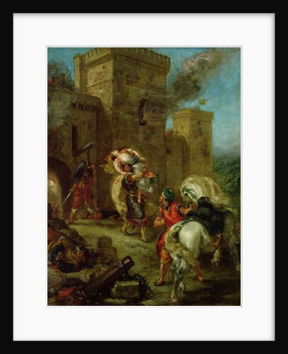 Rebecca Kidnapped by the Templar, Sir Brian de Bois-Guilbert, 1858 by Ferdinand Victor Eugene Delacroix