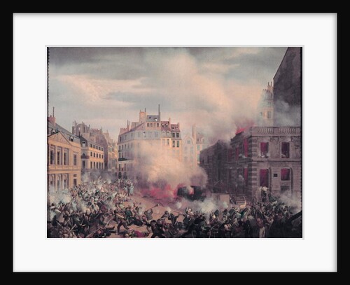 The Burning of the Chateau d'Eau at the Palais-Royal, 24th February 1848 by Eugene Hagnauer