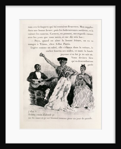 Carmen dancing, pub.1901 by Alexandre Lunois