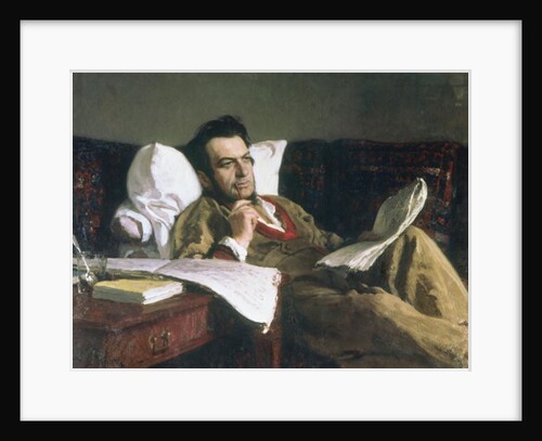 Portrait of Mikhail Glinka at the time of his composition of the opera 'Ruslan and Ludmilla', c.1887 by Ilya Efimovich Repin