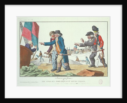 The English boarding their cities, November 1803 by French School