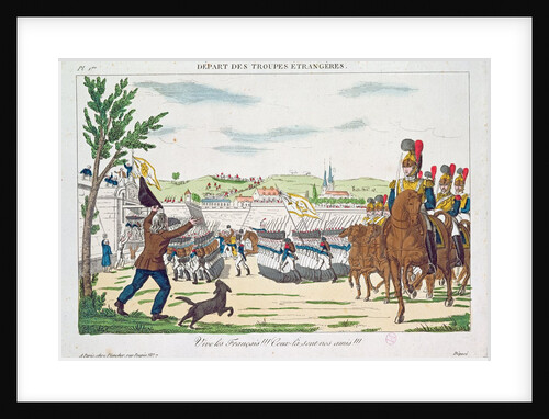 Vive les Français!, Departure of Foreign Troops, 1818 by French School