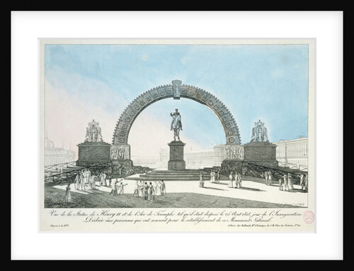 Restoration of the Statue of Henry IV on Pont Neuf, Paris, 25 August 1818 by French School