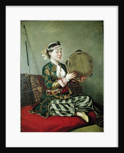 Turkish Woman with a Tambourine, 18th century by Jean-Etienne Liotard
