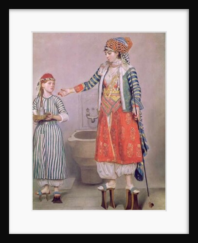 Turkish Woman with her Servant by Jean-Etienne Liotard