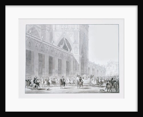 Arrival at Notre-Dame cathedral, Paris of Emperor Napoleon I and Empress Josephine for their coronation on 2 December, 1804 by Jean-Baptiste Isabey