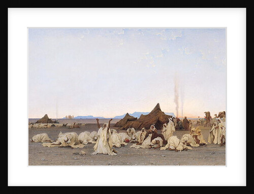 Evening Prayer in the Sahara, 1863 by Gustave Guillaumet