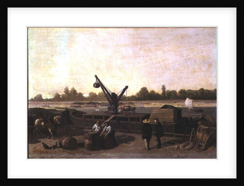 Barge at the Quay by Stanislas Victor Edouard Lepine