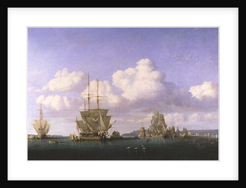 The Anchorage of Brest in Calm Weather, 1844 by Jules Achille Noel
