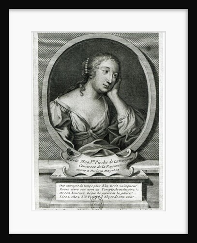 Medallion portrait of Madame de La Fayette, French novelist by Etienne Jehandier Desrochers