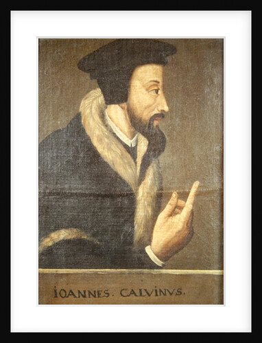 Portrait of John Calvin French theologian and reformer by Swiss School
