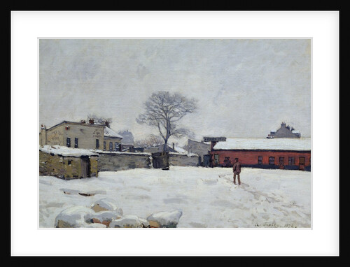 Under Snow: the farmyard at Marly-le-Roi, 1876 by Alfred Sisley