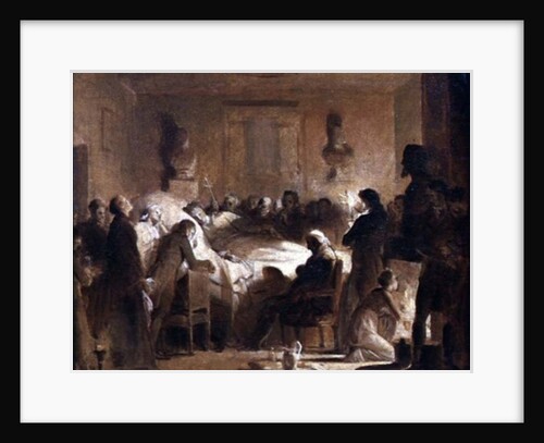 The Last Moments of Charles-Ferdinand of France in the Administration Room of the Paris Opera House, 14th February 1820, 1820-50 by Alexandre Evariste Fragonard