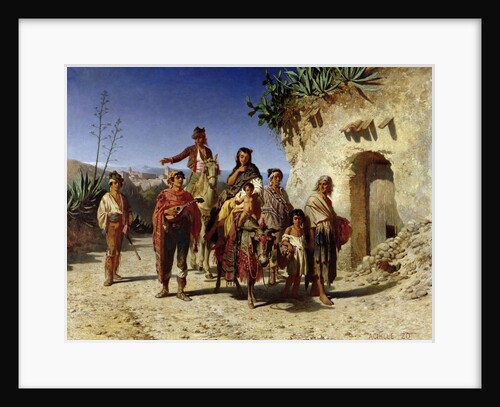 A Gypsy Family on the Road, c.1861 by Achille Zo