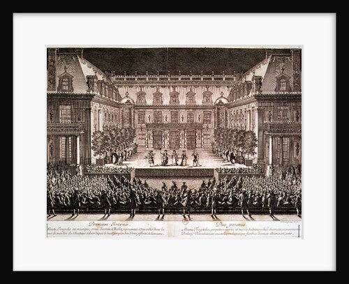 Performance of the opera 'Alceste', performed in the Marble Courtyard at the Chateau de Versailles by French School