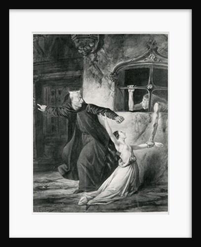 Sachette, Esmeralda and Claude Frollo by Louis Boulanger