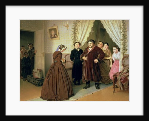 The Governess Arriving at the Merchant's House, 1866 by Vasili Grigorevich Perov
