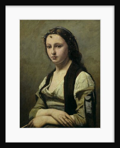 The Woman with the Pearl, c.1842 by Jean Baptiste Camille Corot