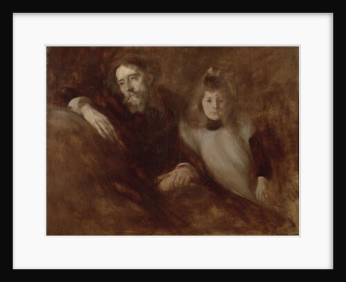 Portrait of Alphonse Daudet and his daughter Edmee, 1891 by Eugene Carriere