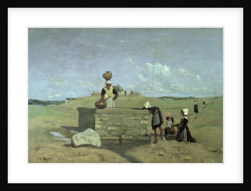 Breton Women at the Well near Batz, c.1842 by Jean Baptiste Camille Corot