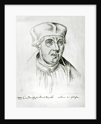 Ms 266 f.257 Portrait of Thomas Wolsey, cardinal of York by Flemish School