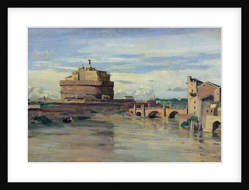 Castel Sant' Angelo and the River Tiber, Rome by Jean Baptiste Camille Corot