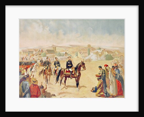 General Jacques Achille Duchesne entering Tananarive, Madagascar, 1st October 1895 by French School