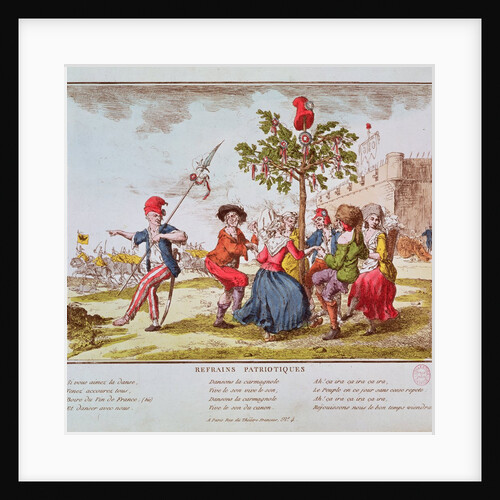 Patriotic Refrains: French Revolutionaries dancing the Carmagnole around the Tree of Liberty, c.1792 by French School