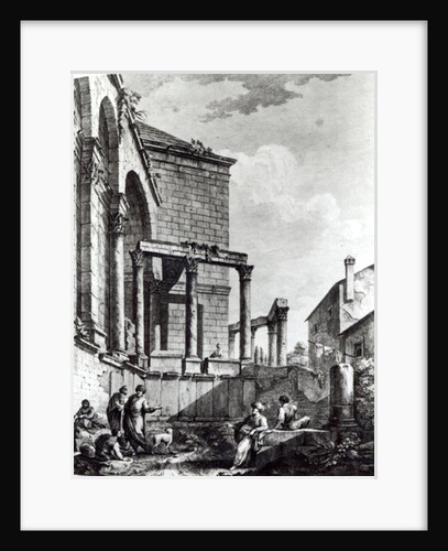 The Temple of Jupiter in the palace of Diocletian, Roman Emperor 284-305, at Split on the Dalmatian coast by Robert (after) Adam