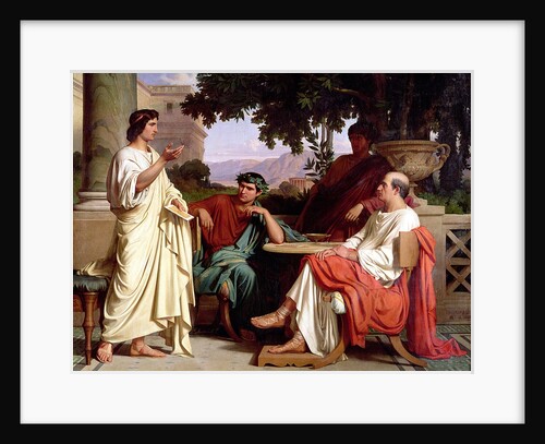 Horace, Virgil and Varius at the house of Maecenas, 19th century by Charles Francois Jalabert