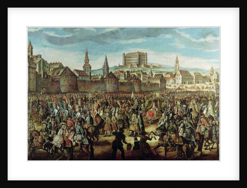 The Arrival of Empress Maria Theresa of Austria at Pressburg on 25th August 1741 by Austrian School