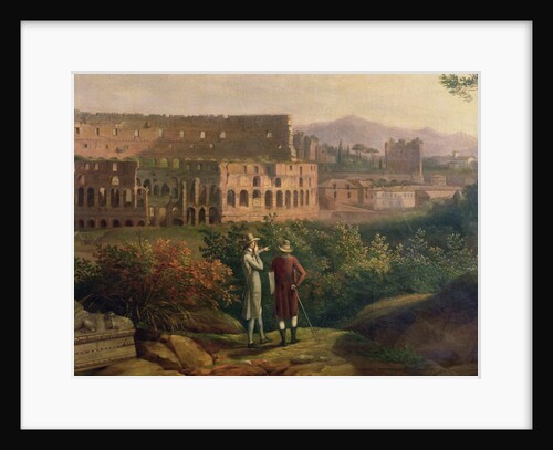 Johann Wolfgang von Goethe visiting the Colosseum in Rome, c.1790 by Jacob-Philippe Hackert