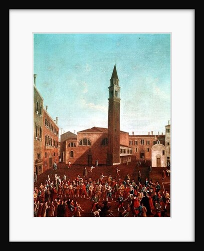 Bear Baiting in the Campo Sant'Angelo, Venice by Gabriele Bella