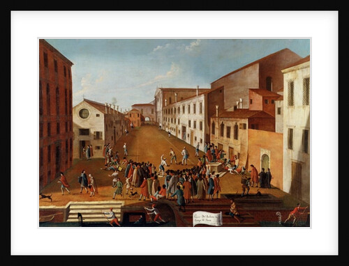 Game of Bowls in the Campo dei Gesuiti, Venice by Gabriele Bella