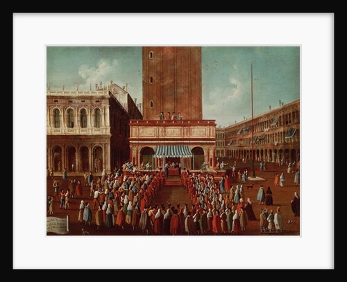 Public Lottery at the Loggetta, the Piazza San Marco, Venice by Gabriele Bella