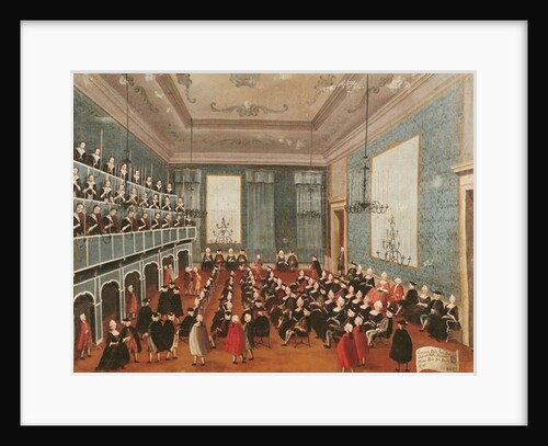 Concert given by the girls of the hospital music societies in the Procuratie, Venice, 18th century by Gabriele Bella