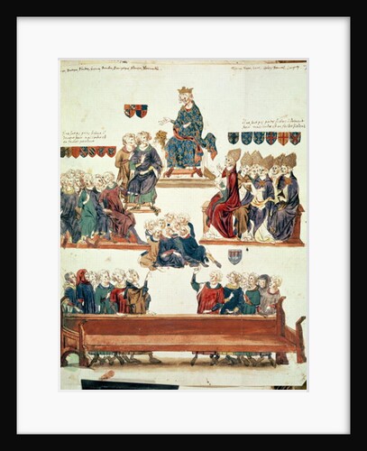 Ms 1796 f.7 The Trial of Robert d'Artois, Count of Beaumont, presided over by Philippe VI in 1331 by Nicolas Claude Fabri de Peiresc