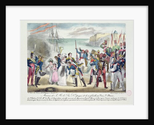Arrival of His Majesty Ferdinand VII and his family at Porte Sainte Marie, 1 October 1823, 1823 by French School