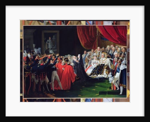 Duchess of Berry presenting the Duke of Bordeaux to the people and the army, September 1820 by Charles Nicolas Raphael Lafond