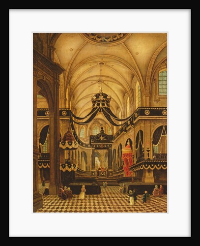 Funeral of Louis Belmas at Cambrai Cathedral by Antoine Louis Saint-Aubert