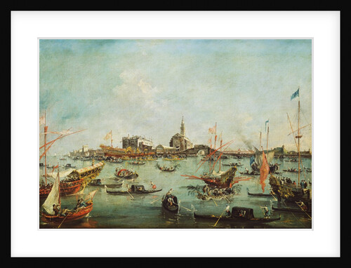 The Doge on the Bucentaur in front of San Nicolò del Lido, on Ascension Day, c.1766-70 by Francesco Guardi