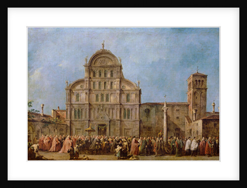 Easter Procession of the Doge of Venice at the Church of San Zaccaria, c.1766-70 by Francesco Guardi