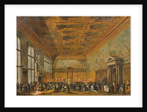 Audience Granted by the Doge of Venice in the College Room of Doge's Palace, c.1766-70 by Francesco Guardi