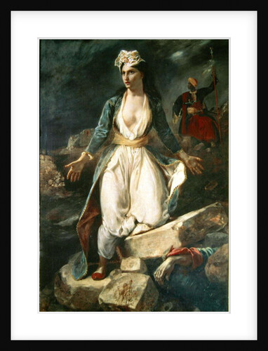 Greece expiring on the Ruins of Missolonghi, 1826 by Ferdinand Victor Eugene Delacroix
