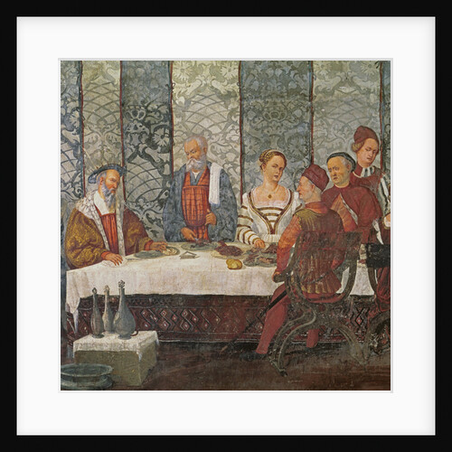 Banquet Given by Bartolomeo Colleoni for King Christian I of Denmark, 1520-30 by Girolamo Romanino